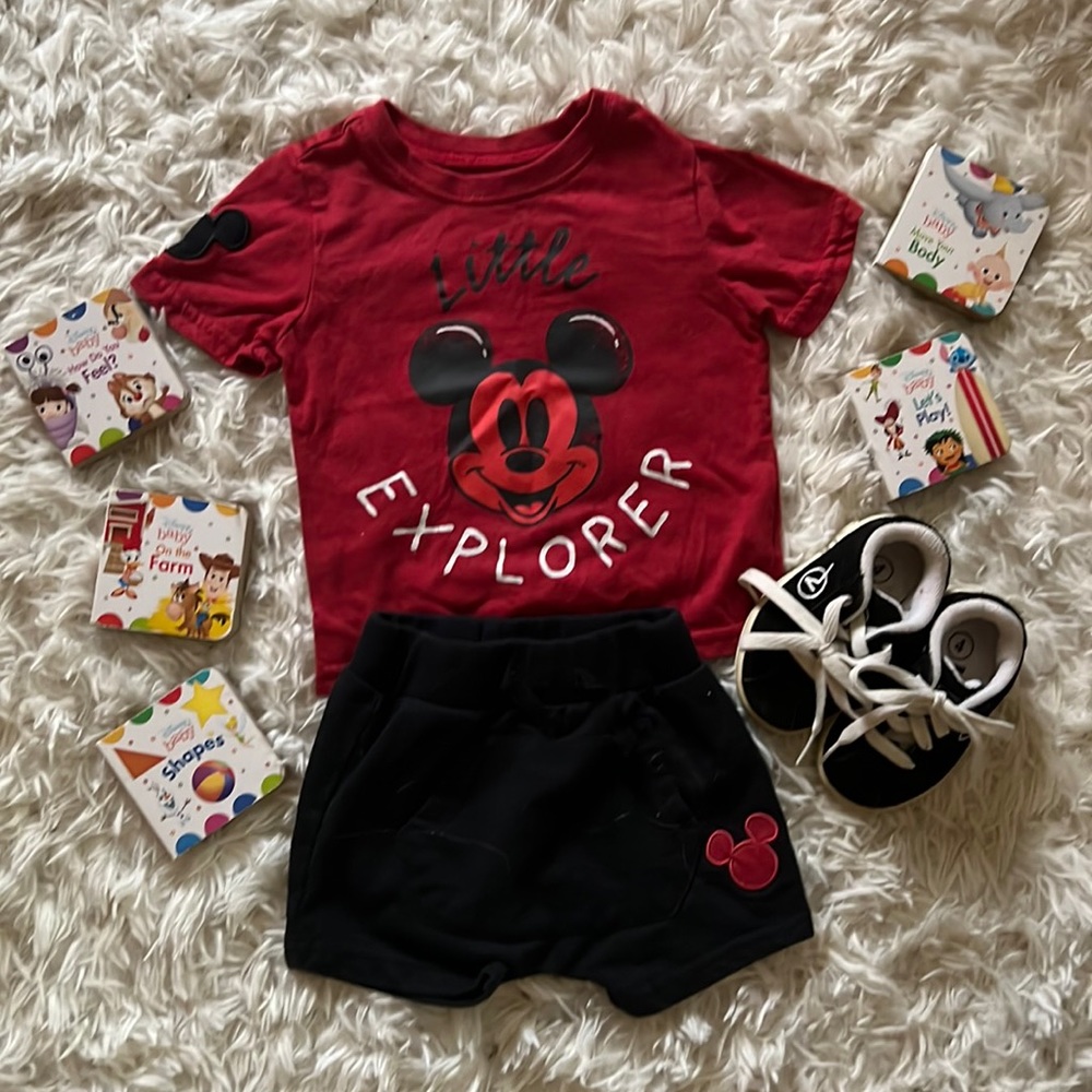 12 month Mickey Mouse Disney outfit and vans